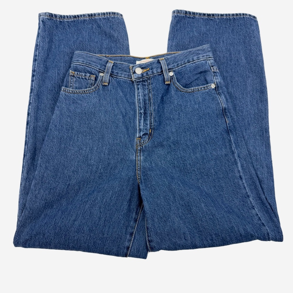 Levi’s High Waisted Straight Jeans WaterLess Cotton Hemp Denim Blue Size 26